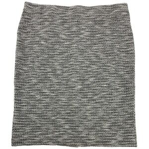 Ann Taylor Factory Pencil Skirt Womens Size 12 Black White Tweed Career Office